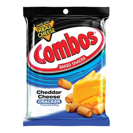 Snickers Combos Baked Snacks Cheddar Cheese Filled Crackers 6.3 oz Packet 273755